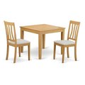 East West Furniture East West Furniture OXAN3-OAK-C Table & 2 Dining Room Chairs; Oak OXAN3-OAK-C